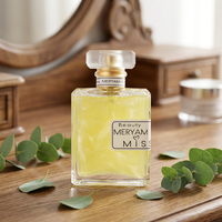 Parfum pour Femme Flacon Carré Liquide Rose Scintillant Lys Marbré Dentelle Miroir Vaporisateur Doré Longue Durée