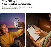 Lampe à selfie magnétique ULANZI M10 avec bras flexible MagSafe, température de couleur 2500-4500K, 5 niveaux de luminosité, USB Type-C, portable