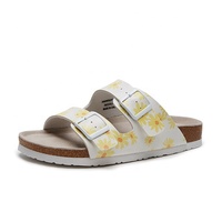Sandales d'extérieur pour filles, avec bretelles à boucles, imprimé marguerites, douces, mousse à mémoire de forme, été,