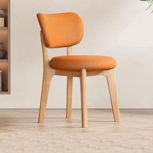 Chaise de salle à manger en bois de luxe moderne nordique pour hôtel, cuisine, salon, café, table, événement rétro, banquet, chaise confortable - Product Image 4