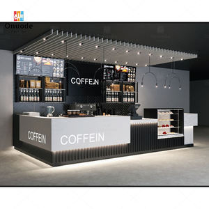 Quiosco de Café de Lujo para Centro Comercial, Elegante Mostrador de Acero Inoxidable y MDF, Diseño Interior Completo Personalizado y Ecológico - Product Image 4