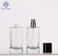 Flacon de parfum en verre cylindrique transparent de luxe haut de gamme 30ml 50ml 100ml 100 pièces avec pompe pulvérisatrice et diffuseur à bâtonnets, boîte en carton