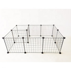 <span class=keywords><strong>DIY</strong></span> Gratis Dirakit Tiga Dimensi Logam Mesh Kandang Hewan Peliharaan Anak Anjing Kelinci Guinea Pig Kandang - Product Image 1