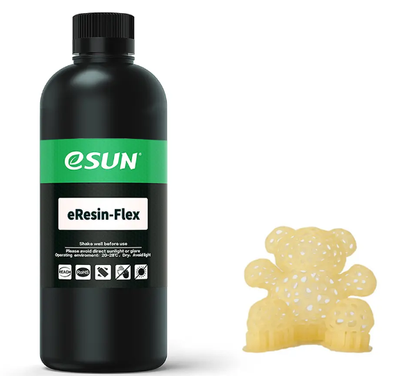 ESUN  Flexible Resin TPU-Like with High Resolution 3D Printing for Photon UV Curing LCD 3D Printer 500g and 1000g