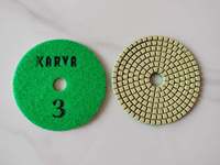 Plaque de ponçage KARVA pour carrelage en marbre, granit et céramique, 4 pouces (100 mm), cinq étapes, liant moyen, dureté moyenne, ronde