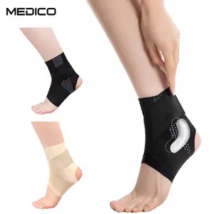 Gel de silicone ajustável, compressão apertada ultrafina, respirável, suporte de tornozelo, cobertura da manga, articulação do pé para tornozelo