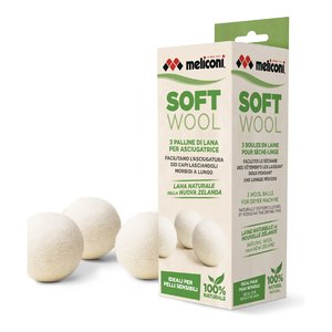 Juego de 3 bolas de lana suave para secadora VERDE 621026 - Product Image 1