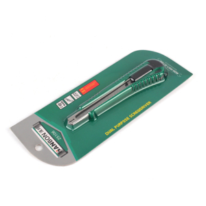 Cutter de sécurité compact et économique de qualité industrielle, lame en acier de 13 mm, bouton-poussoir en caoutchouc, OEM disponible, pour découpe de papier peint - Product Image 2