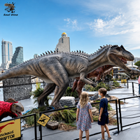 Modèle de dinosaure Tyrannosaurus Rex animatronique, modèle de simulation de mouvement réaliste pour parc d'aventure