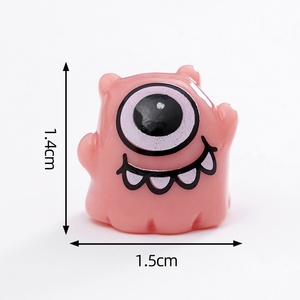 Adorable petit monstre à grande bouche, figurine artisanale de dessin animé, décoration DIY, accessoires de sac surprise, pour voiture et bureau - Product Image 6