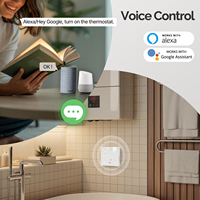 Thermostat intelligent MOES Tuya WIFI alimenté par batterie pour chaudière à eau/gaz avec capteur interne uniquement, compatible avec Alexa et Google Home