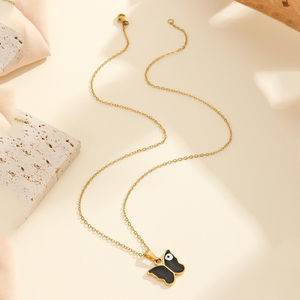 Vente chaude unisexe titane acier collier à la mode oeil <span class=keywords><strong>du</strong></span> <span class=keywords><strong>diable</strong></span> pendentif papillon <span class=keywords><strong>pentagramme</strong></span> vie arbre incrusté pour les fêtes vacances - Product Image 6