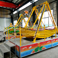 Aire de jeux pour enfants piste mobile Mini bateau pirate jeux mécaniques de divertissement tour de parc ou centre commercial balançoire bateau pirate à vendre