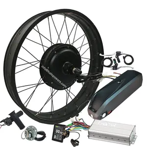 Kit de bicicleta eléctrica de 1500W y 2000W, rueda de 20x4,0 pulgadas, motor de cubo delantero, neumático ancho, 48V y 20 pulgadas