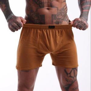 Calzoncillos Bóxer de Algodón Color Mostaza para Hombre, Transpirables, Suaves y Cómodos, Ropa Interior Masculina con Cintura Elástica, Tallas 48-66, Proveedor de Algodón - Product Image 1