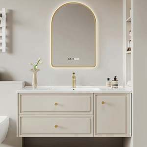 Good Praise French Style Bathroom Cabinet Modern Design Hotel Sink Bathroom Vanity <b>with</b> Mirror - Product Image 3