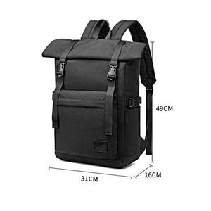 Sac à dos à enroulement personnalisé avec compartiment pour ordinateur portable, grande capacité, sac à dos de randonnée, sac à dos pour adolescents, collège, école - Product Image 3