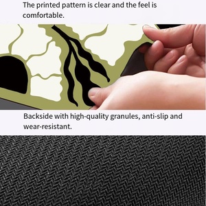 Tapis <span class=keywords><strong>de</strong></span> bain imprimé d'art botanique abstrait - Encre en caoutchouc absorbante, inodore, antidérapante et résistante à <span class=keywords><strong>la</strong></span> décoloration pour <span class=keywords><strong>la</strong></span> décoration <span class=keywords><strong>de</strong></span> <span class=keywords><strong>la</strong></span> maison - Product Image 5