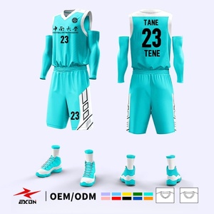 Tenue de basketball professionnelle EXON par sublimation, logo d'équipe personnalisé, respirante, toutes tailles, uniforme - Product Image 1