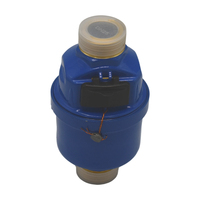 Vertical Brass Volumetric Water Meter R200 DN15 High Precision Mechanical Cold Water Meter Household Pipe Installation IP68 OEM
