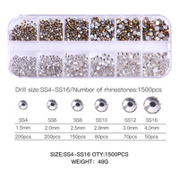 Strass en verre rond rose clair, non thermocollant, à dos plat, en cristal AB rose, vente en gros