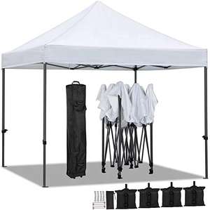 Carpa de Sombra con Marco Blanco Reforzado de 3x3 para Eventos Profesionales, Carpa de Jardín para Exteriores con Impresión - Product Image 2