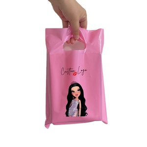 new plastic hand bag wholesale private label shopping plastic bag custom plastic bags with logo