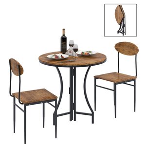 Hot bán tốt nhất người bán công nghiệp phong cách gấp Bistro Bar bảng + 2 ghế Bar Set - Product Image 1