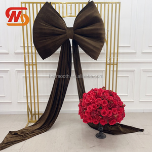 SMOOTH Elegant Brown Velvet Giant Bow Decorative <b>Prop</b> for <b>Wedding</b> Centerpieces and Table Decorations - Product Image 1