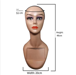 Tête de mannequin réglable pour présentation de perruques, chapeaux et accessoires - Product Image 6