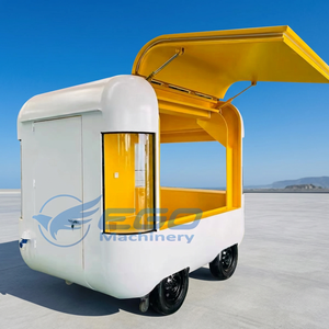 Chariot à bonbons en métal détachable personnalisé, chariot alimentaire mobile, chariot à charcuterie, logo LED, propulsion électrique, doubles éviers, robinets d'eau chaude/froide - Product Image 1
