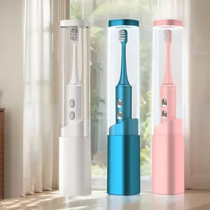 Großhandel Schall-Zahnbürste automatische kabellose Aufladung oszillierende wiederaufladbare Ultraschall-Reise-UV-Hülle elektrische Zahnbürste