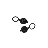 Tapa antipolvo de silicona impermeable para conector de CC con símbolo de batería, diseño de orificio central
