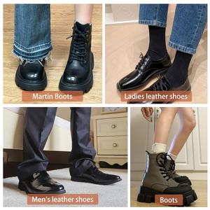 Durable PU <b>Leather</b> Round Shoelaces <b>for</b> Sneakers <b>Boots</b>, Heavy Duty <b>Waterproof</b> Laces Long Lasting Strong Shoe Strings - Product Image 5