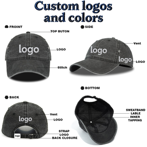 Nuovo Arrivo Cappellino da Baseball in Cotone Lavato Multicolore, Stile Vintage con Effetto Usurato, Cappello da Papà Personalizzato con Logo Ricamato 3D, Cappellino Sportivo SC002 - Product Image 5