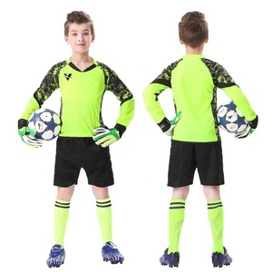 Divisa da <span class=keywords><strong>Portiere</strong></span> per Bambini, <span class=keywords><strong>Maglia</strong></span> da <span class=keywords><strong>Calcio</strong></span> per Ragazzi, Maglietta Protettiva a Maniche Lunghe con Spugna per Bambini MJ801 - Product Image 2