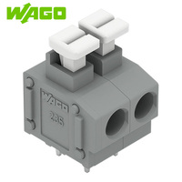 Bloque de Terminales WAGO 235-402/331-000 250V para Montaje en Riel DIN-35, Tipo PCB, con Botón Pulsador, Espaciado de Pines de 1.5mm/5/5.08mm, 2 Polos, Tipo CAGEs CLAMPs, 17.5A