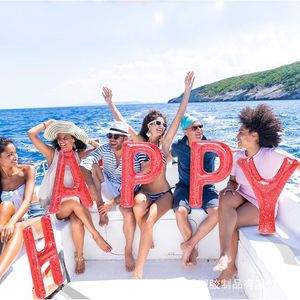 PVC Inflatable Letter Birthday Decorations Red 10pcs Outdoor Party Scene Decoration - Product Image 3