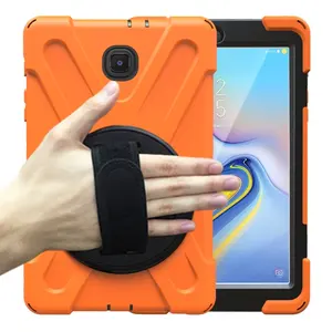 Silikon PC Tablet Cover Hülle für Samsung Galaxy Tab A 8.0 2018 Hülle mit drehbarem Ständer