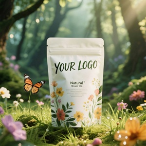 In Stock Custom Printed Plastic Smell Proof Resealable Stand up Pouch With Zipper Lock Plastic Food Grade Mylar <b>Bags</b> Flower Tea - Product Image 2