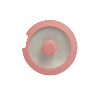 Couvercle de pot en verre résistant à la chaleur avec rebord en silicone, compatible four, avec fente pour cuillère, hermétique et anti-débordement, pour ustensiles de cuisine