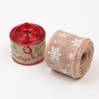 Nouveau Design Personnalisé 3 Pouces De Large Toile De Lin Tartan Blanc Cadeau Rouleau De Ruban De Noël pour La Décoration Extérieure