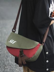 SH01802025 nueva dama moda impermeable cremallera lona estilo Hong Kong japonés y coreano Casual bandolera de hombro - Product Image 5