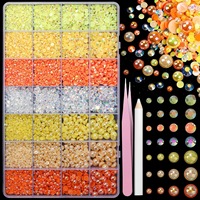 Kit de strass éblouissants 28 couleurs, gemmes plates en résine de 3 mm pour nail art, diamond art et vêtements