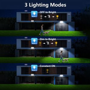<span class=keywords><strong>Lampe</strong></span> <span class=keywords><strong>solaire</strong></span> LED extérieure étanche IP65 avec télécommande infrarouge 5000K Lumière du jour <span class=keywords><strong>à</strong></span> intensité variable pour mur extérieur de villa - Product Image 4