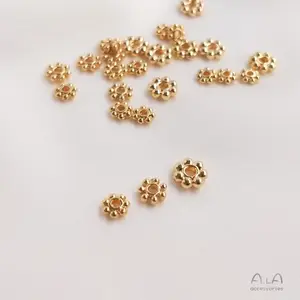 Schneeflocke Spacer Gold Perlen Gold Farbe Flower Spacer Perlen für Schmuck herstellung Ergebnisse