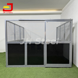Hitam portabel klasik elegan pintu geser kios kuda kotak stabil panel perbatasan gudang - Product Image 1