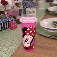 Gobelet violet imprimé personnalisé sans BPA de 400ml en plastique réutilisable à la mode Tazas pour enfants mignon cadeau promotionnel