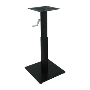 Metal dökme demir masa tabanı 450x450xH(720-1080)mm el krank ayarlanabilir masa tabanı