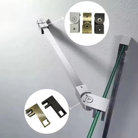 Accessoire de porte en verre pour salle de bain et chambre, tige de support en acier inoxydable pour verre trempé 8-10mm, design moderne, facile à installer